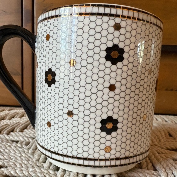 Anthropologie Bistro Tile Initial J Mug - Picture 2 of 4